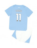 Manchester City Jeremy Doku #11 Domácí dres pro děti 2023-24 Krátký Rukáv (+ trenýrky)